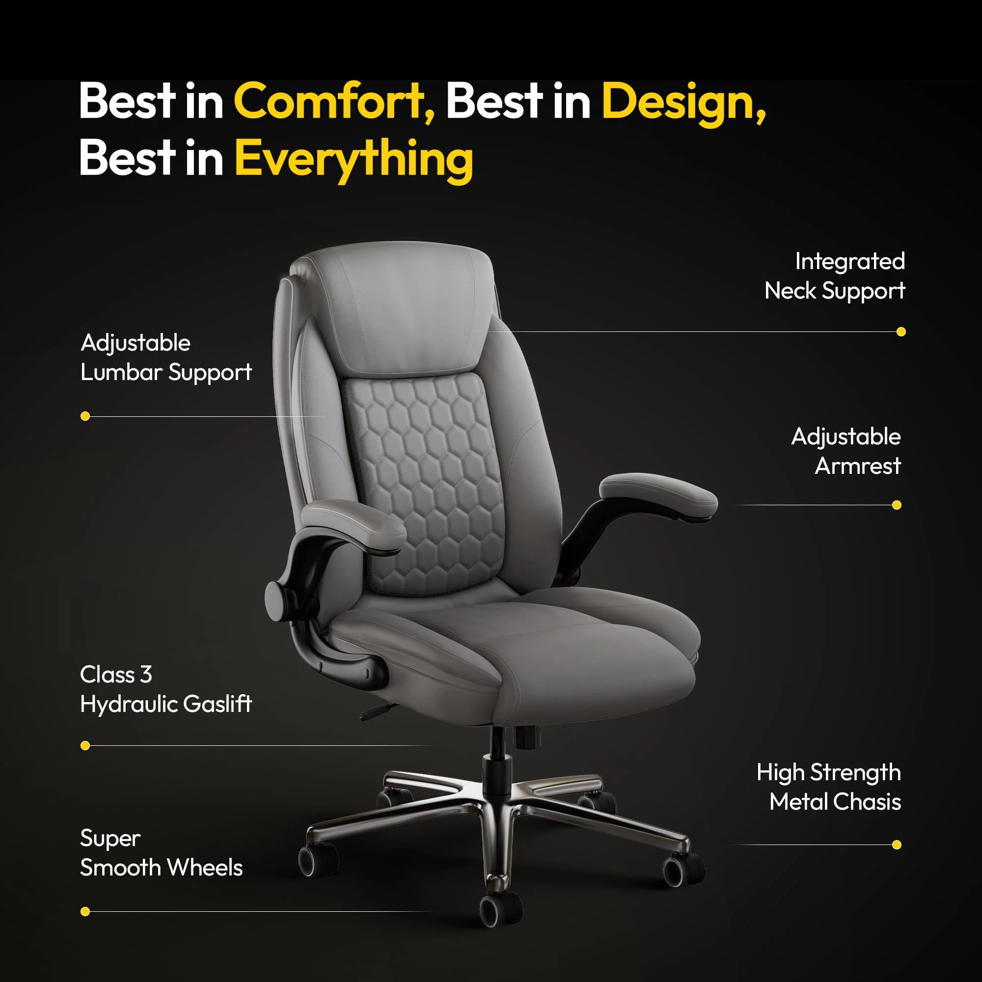 Frido 3D Posture Plus Ergonomic Chair - Image 13