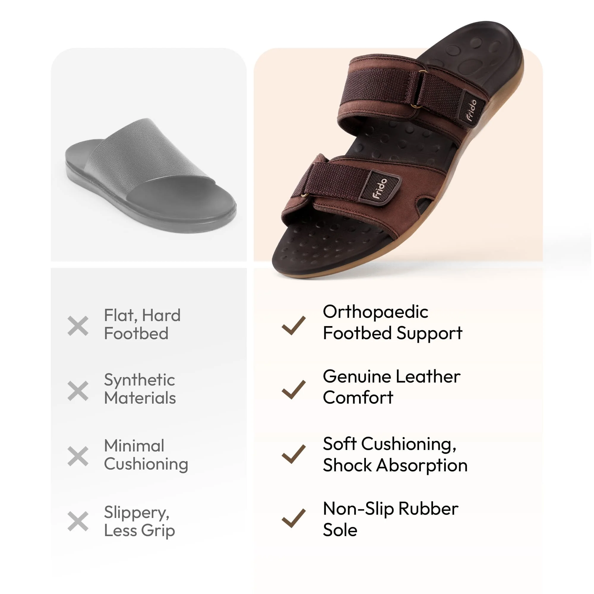 Frido Men's Orthotics Dual Strap Sandals - Image 27