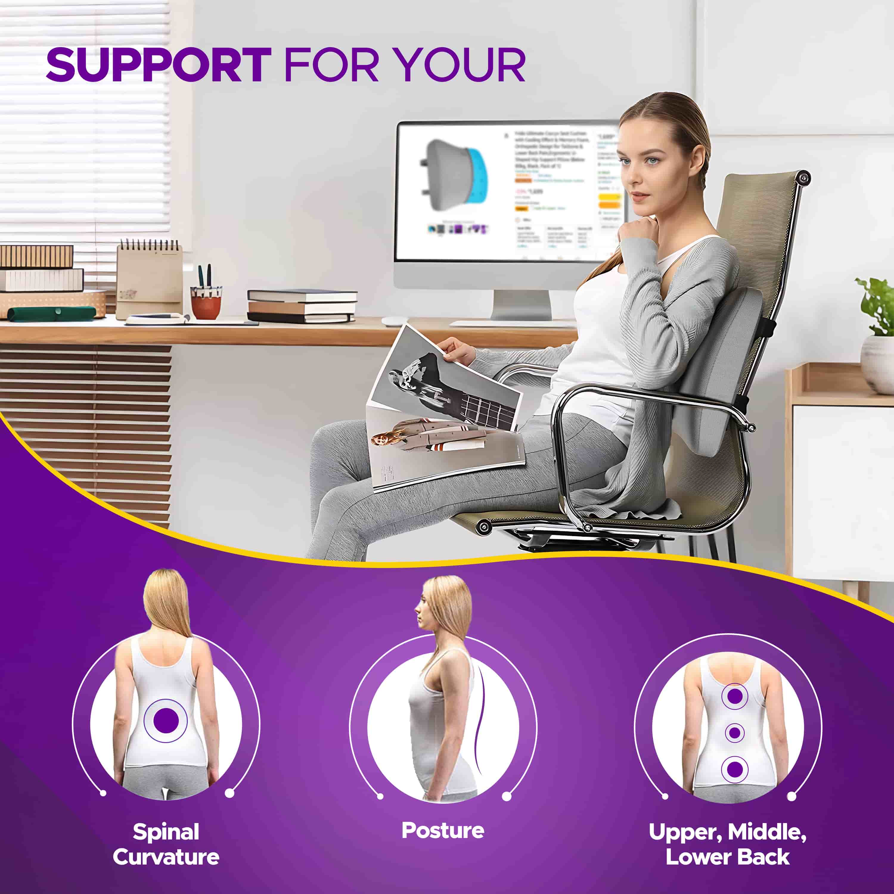 Frido Ultimate Back Lumbar Cushion - Image 5